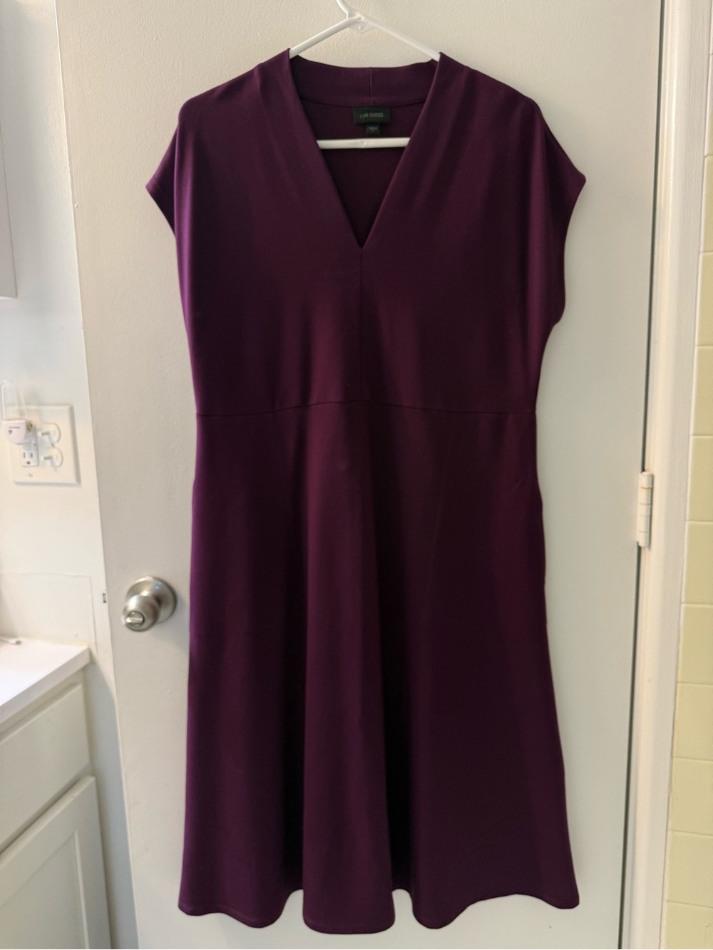 J. Jill Plum V-Neck Midi Dress